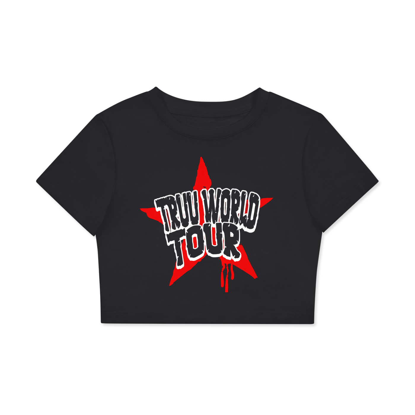 TruuWorldTour Crop Tee | Bodycon T-Shirt - Truustoryla 