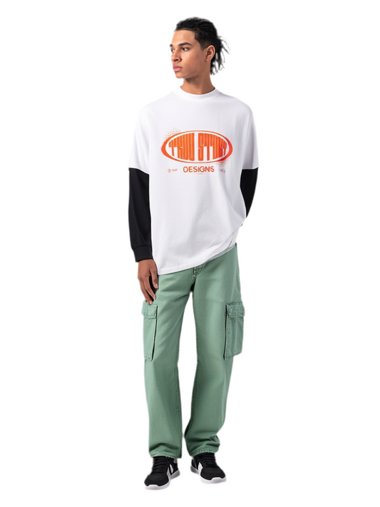 Truu Designs Layered Contrast Sleeve T-Shirt - Truustoryla 