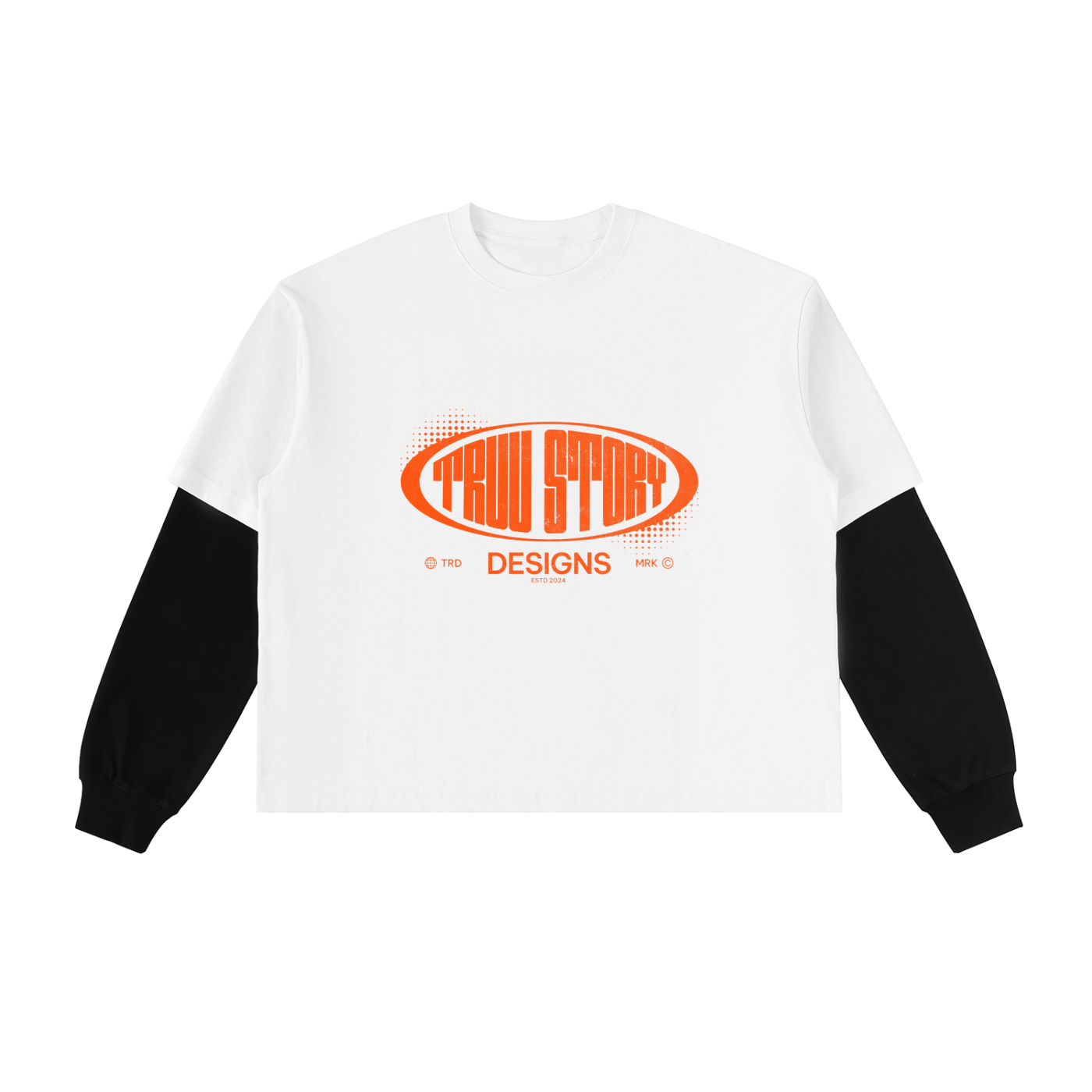 Truu Designs Layered Contrast Sleeve T-Shirt - Truustoryla 