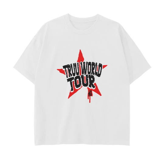 TruuWorldTour “Red Star Drop Shoulder T-Shirt - Truustoryla 