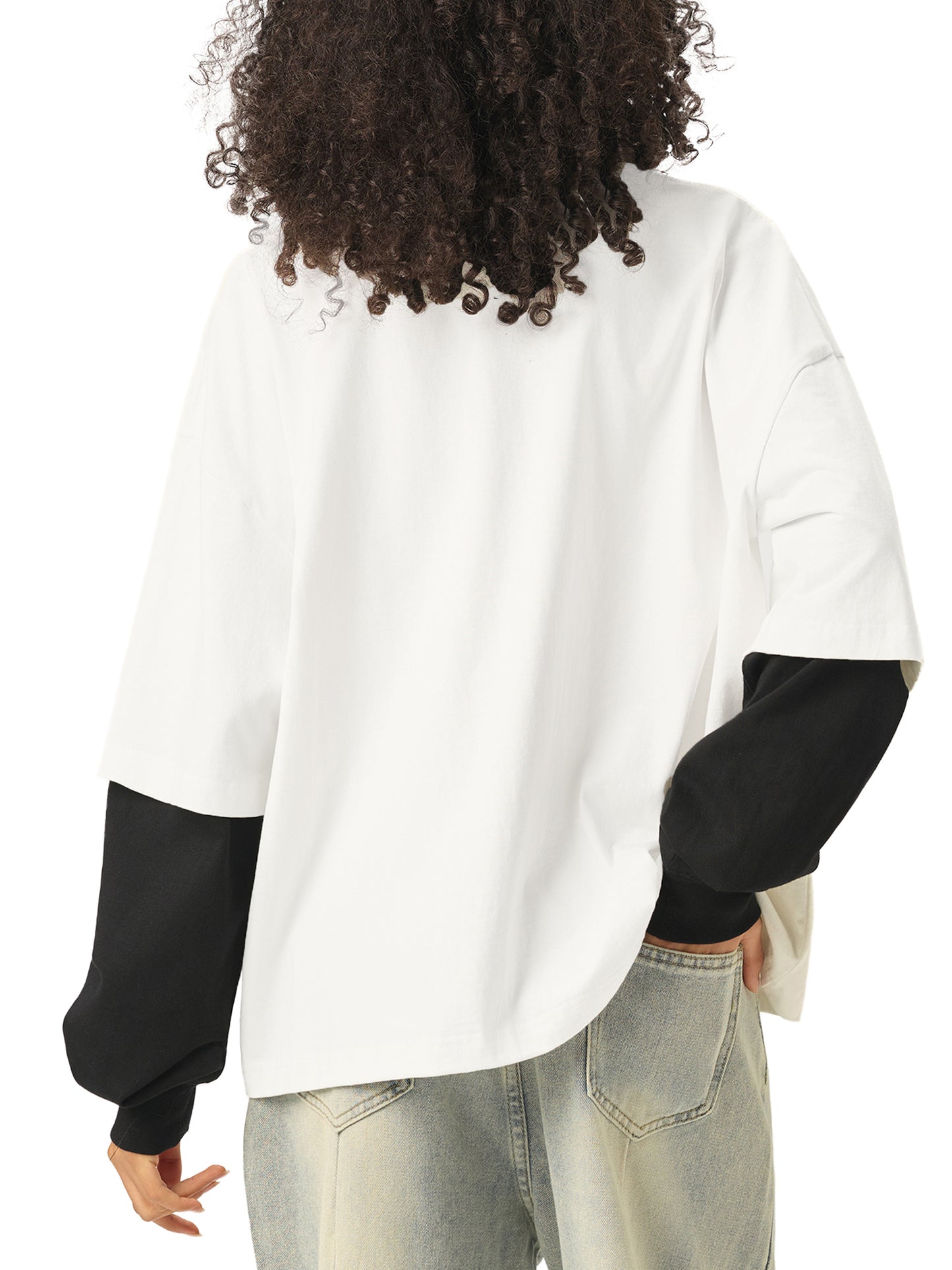 Truu Designs Layered Contrast Sleeve T-Shirt - Truustoryla 