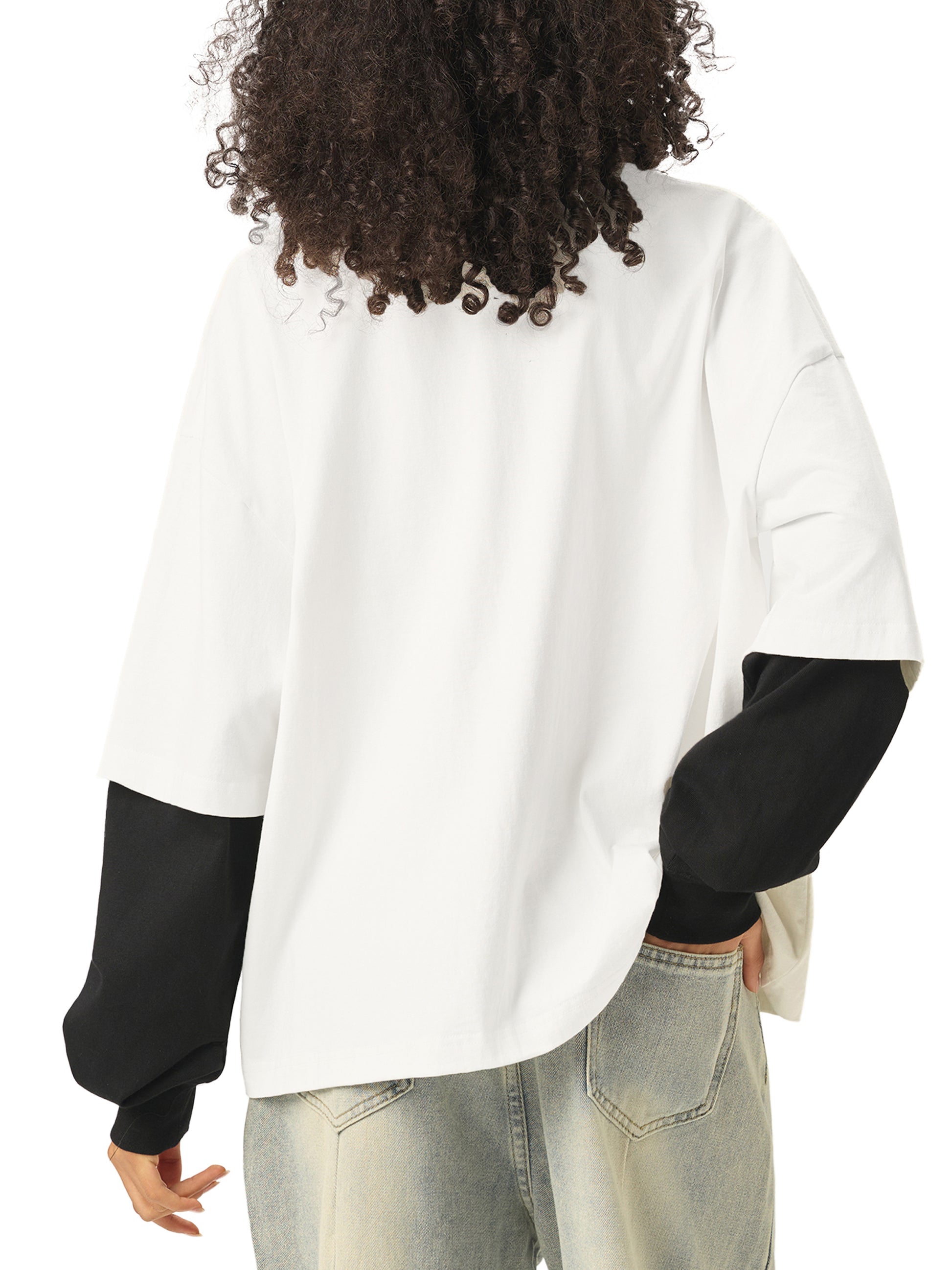Truu Designs Layered Contrast Sleeve T-Shirt - Truustoryla 